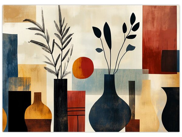 Obraz - Kubistické vázy (70x50 cm)