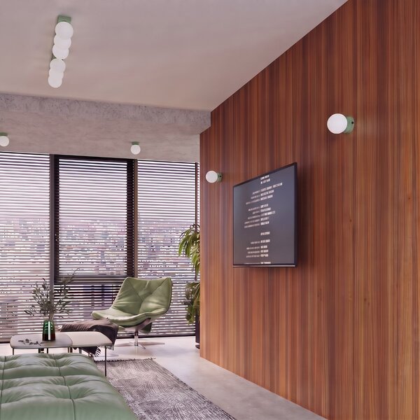 Sollux Lighting Nástěnné svítidlo YOLI 1 olivově zelené s vypínačem