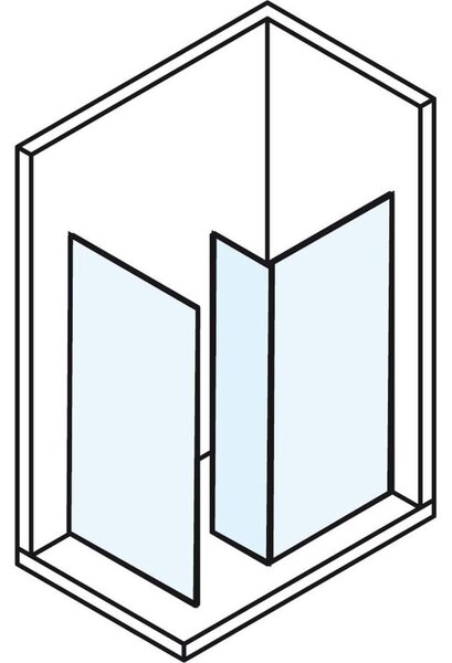 MODULÁRNÍ SPRCHOVÝ Kout 140x90cm walk-in sprchový kout