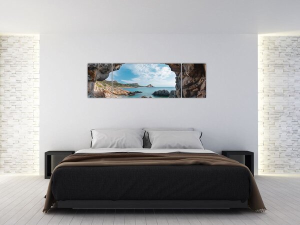 Obraz - Jeskyně u moře (170x50 cm)