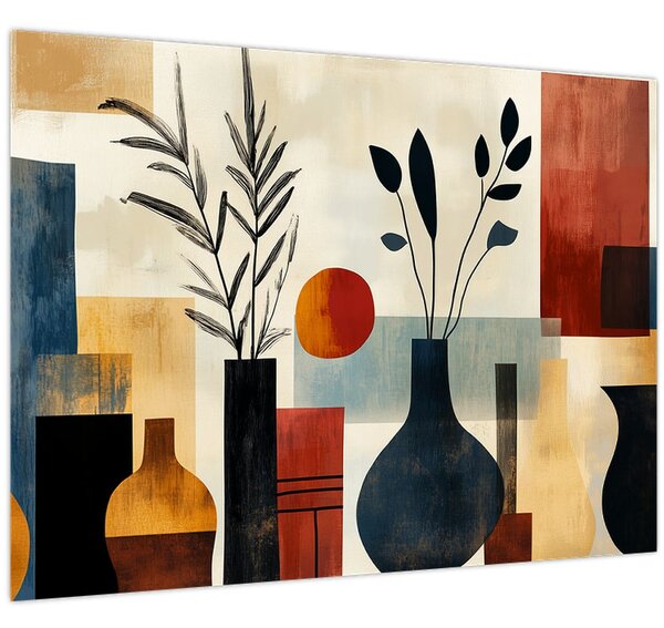 Obraz - Kubistické vázy (70x50 cm)