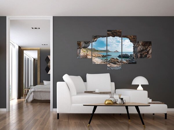 Obraz - Jeskyně u moře (125x70 cm)