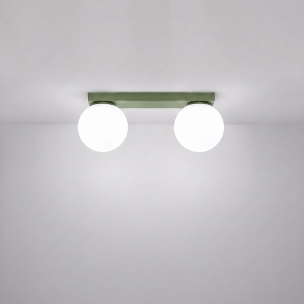 Sollux Lighting Stropní svítidlo YOLI 2 olivově zelené