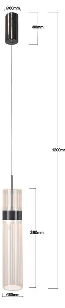 ZÁVĚSNÉ LED SVÍTIDLO, 120/6/6 cm - Online Only svítidla, Online Only