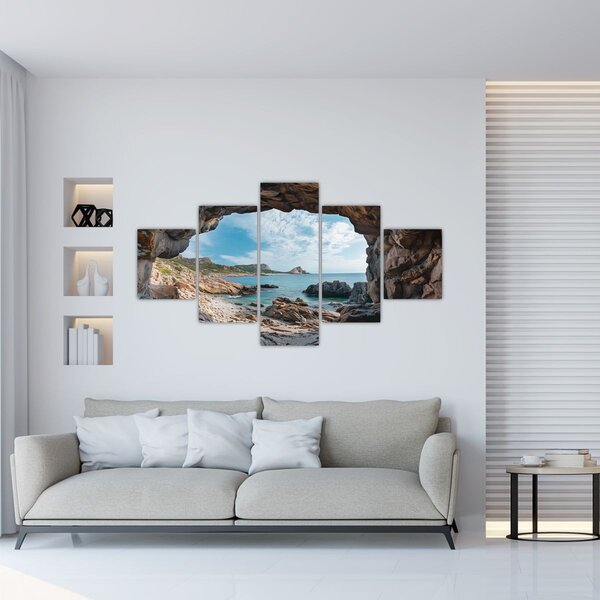 Obraz - Jeskyně u moře (125x70 cm)
