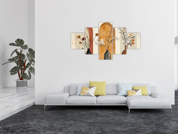 Obraz - Vázy v obloucích (125x70 cm)