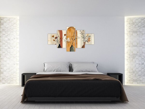 Obraz - Vázy v obloucích (125x70 cm)