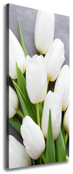 Vertikální Foto obraz na plátně Bílé tulipány ocv-104270630