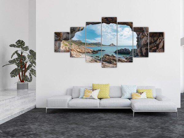Obraz - Jeskyně u moře (210x100 cm)