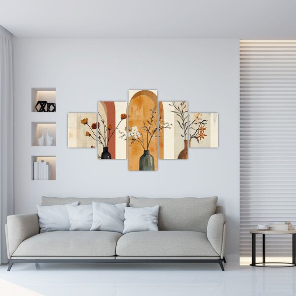 Obraz - Vázy v obloucích (125x70 cm)