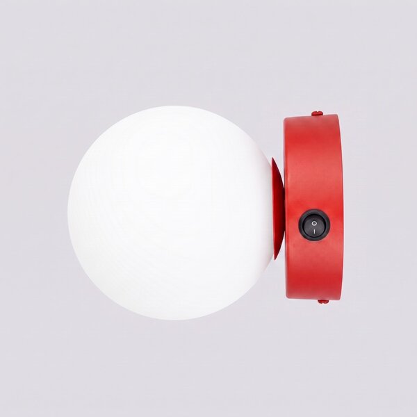 Sollux Lighting Nástěnné svítidlo YOLI 1 červené s vypínačem