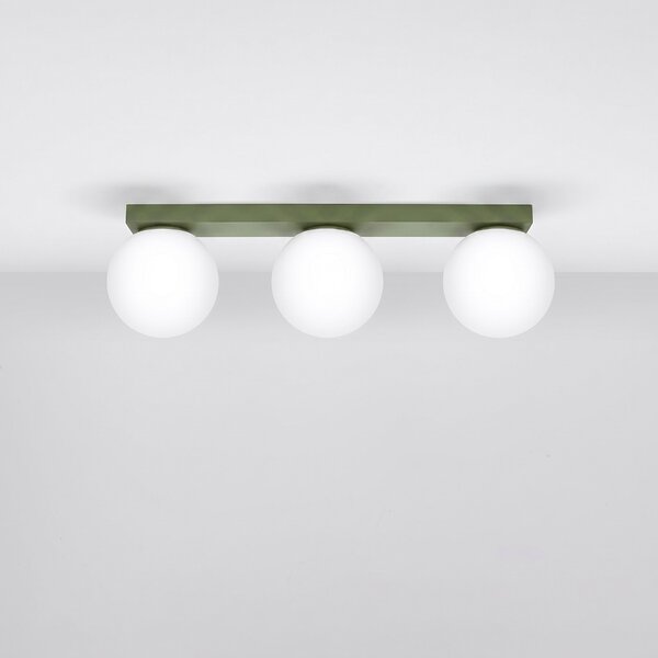 Sollux Lighting Stropní svítidlo YOLI 3 olivově zelené