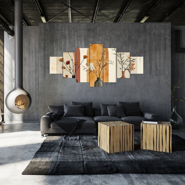 Obraz - Vázy v obloucích (210x100 cm)