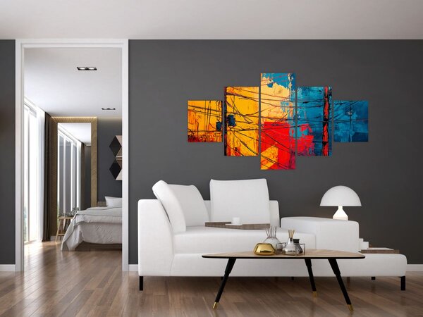 Obraz - Abstraktní elektrické vedení (125x70 cm)