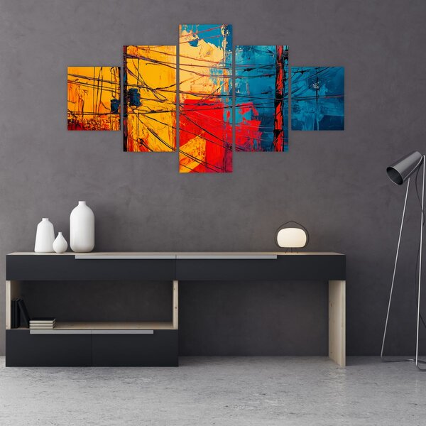 Obraz - Abstraktní elektrické vedení (125x70 cm)