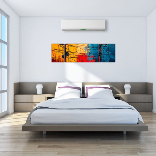 Obraz - Abstraktní elektrické vedení (170x50 cm)