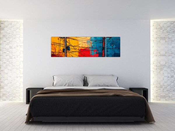 Obraz - Abstraktní elektrické vedení (170x50 cm)