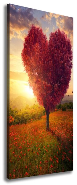 Vertikální Foto obraz canvas Dřevo srdce ocv-104301472