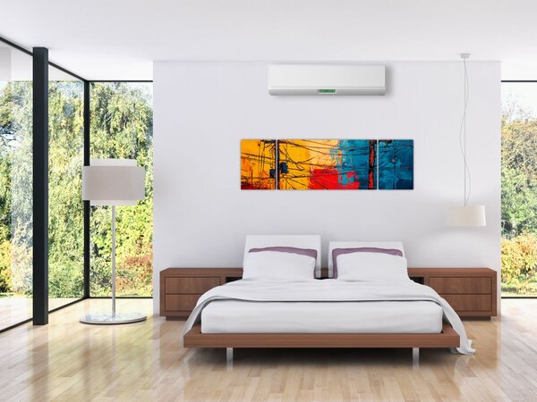 Obraz - Abstraktní elektrické vedení (170x50 cm)