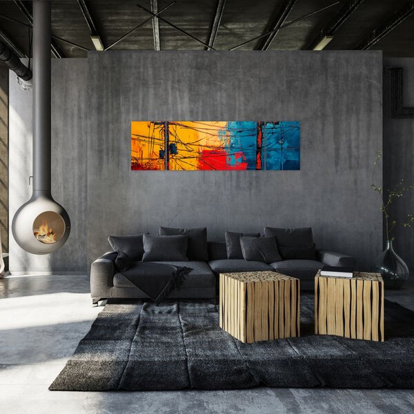 Obraz - Abstraktní elektrické vedení (170x50 cm)