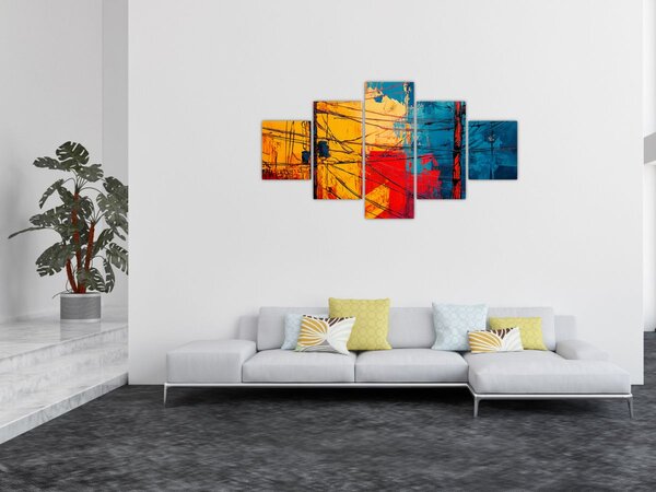 Obraz - Abstraktní elektrické vedení (125x70 cm)