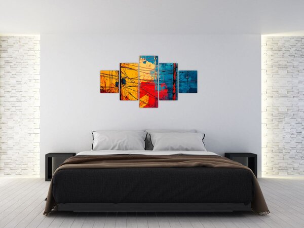 Obraz - Abstraktní elektrické vedení (125x70 cm)