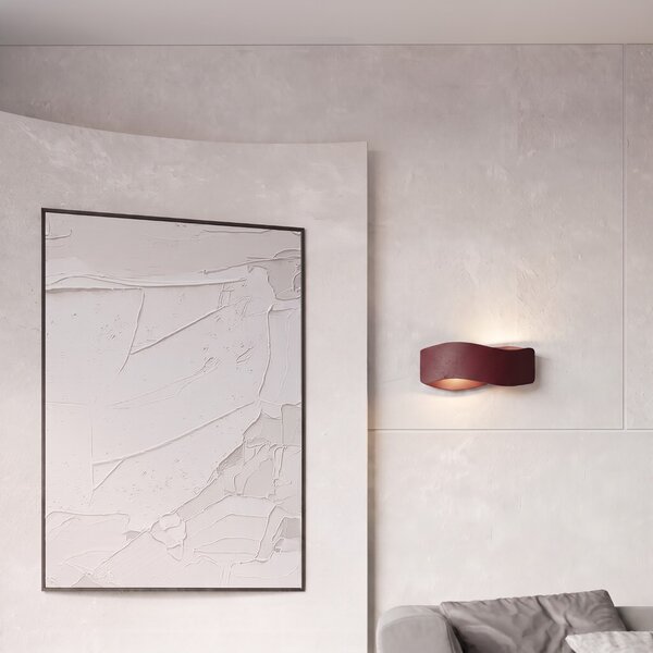 Sollux Lighting Nástěnné svítidlo TILA 30 bordó
