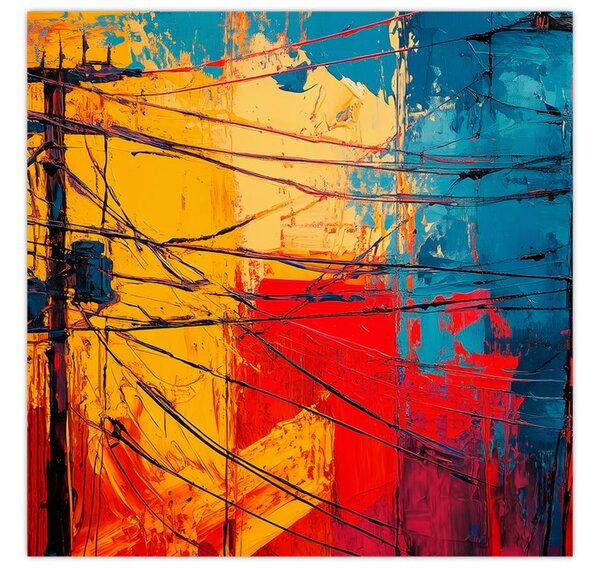 Obraz - Abstraktní elektrické vedení (30x30 cm)