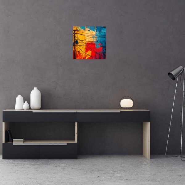 Obraz - Abstraktní elektrické vedení (30x30 cm)