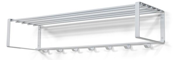 Bílý kovový nástěnný věšák s poličkou 100 cm Rex – Spinder Design