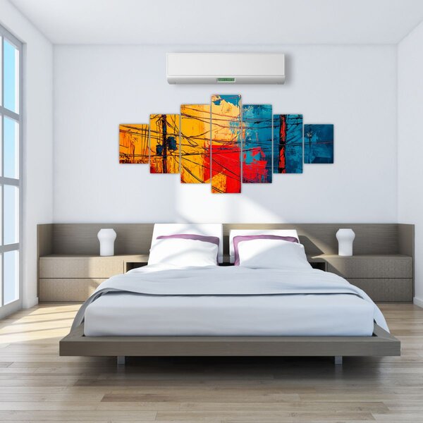 Obraz - Abstraktní elektrické vedení (210x100 cm)