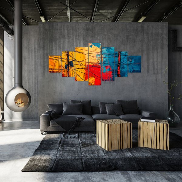 Obraz - Abstraktní elektrické vedení (210x100 cm)