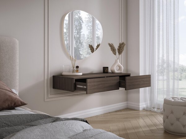 Zavěšený toaletní stolek, buk Dunin, rozměry 100 x 39,6 x 16 cm