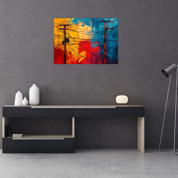 Obraz - Abstraktní elektrické vedení (70x50 cm)