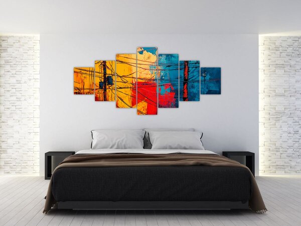 Obraz - Abstraktní elektrické vedení (210x100 cm)