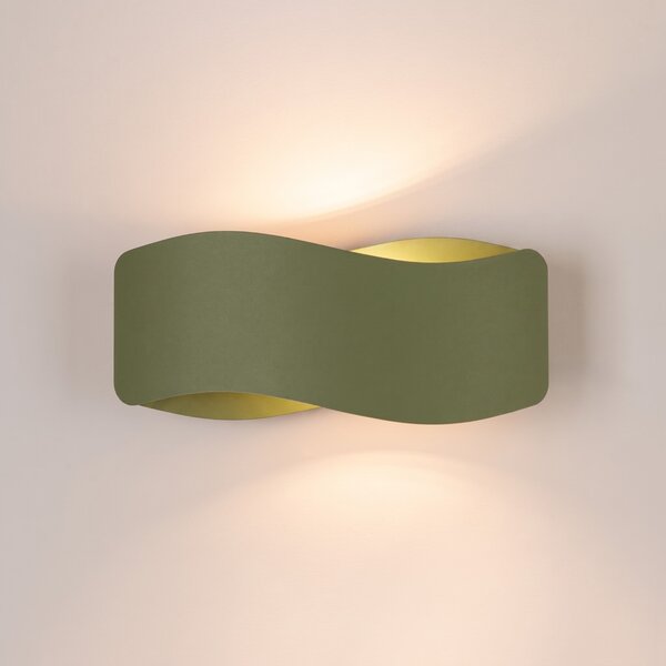 Sollux Lighting Nástěnné svítidlo TILA 30 olivově zelené