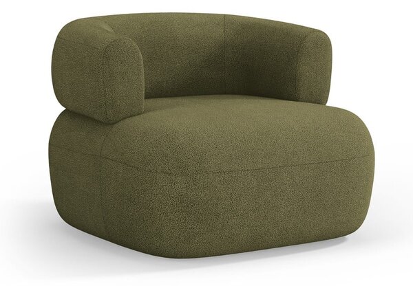 Zelené křeslo z textilie bouclé Jenny – Micadoni Home