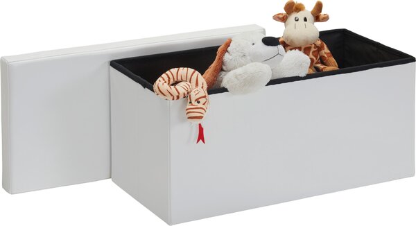 SEDACÍ BOX, textil, kompozitní dřevo, 76/38/38 cm Carryhome - Taburety