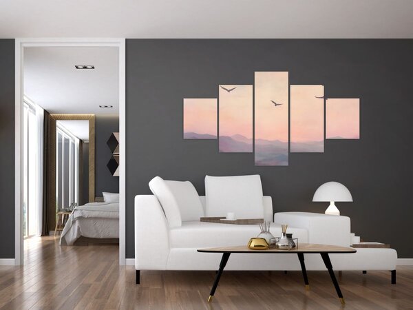 Obraz - Hejno ptáků II. (125x70 cm)