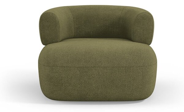 Zelené křeslo z textilie bouclé Jenny – Micadoni Home