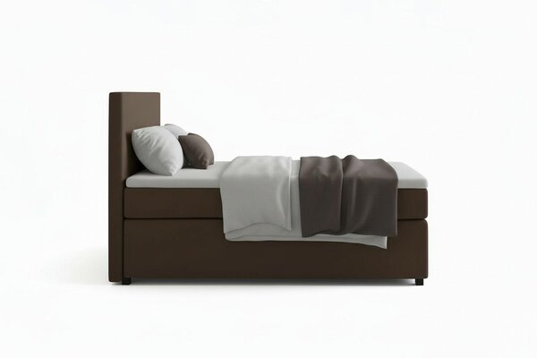 POSTEL BOXSPRING, 90/200 cm, hnědá MID.YOU - Jednolůžkové postele, Online Only