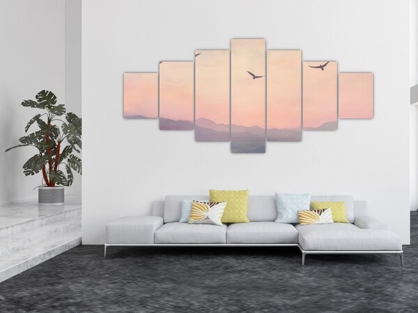Obraz - Hejno ptáků II. (210x100 cm)