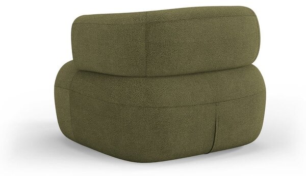 Zelené křeslo z textilie bouclé Jenny – Micadoni Home