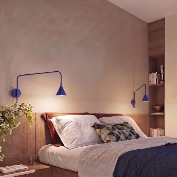 Sollux Lighting Nástěnné svítidlo NOX 1 ultramarín s vypínačem