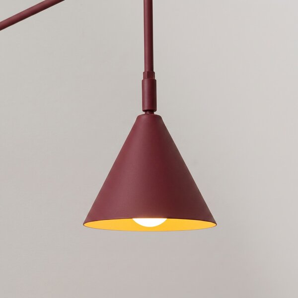 Sollux Lighting Nástěnné svítidlo NOX bordó do zásuvky