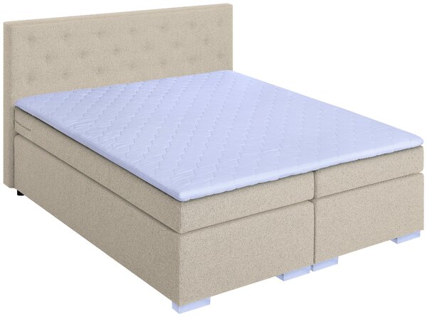 POSTEL BOXSPRING, 180/200 cm, béžová MID.YOU - Manželské postele, Online Only