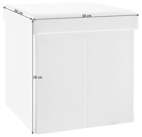 SEDACÍ BOX, textil, kompozitní dřevo, 38/38/38 cm Carryhome - Taburety