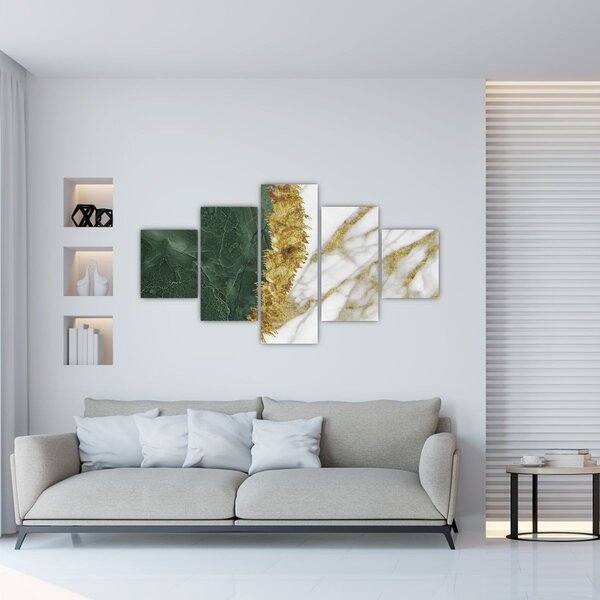 Obraz - Zelený mramor N⁰1 (125x70 cm)
