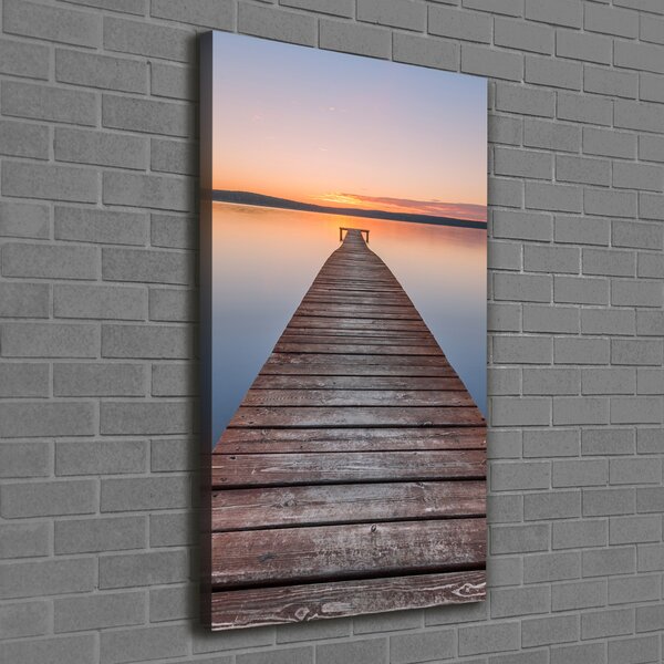 Vertikální Foto obraz na plátně Dřevěné molo ocv-104578164