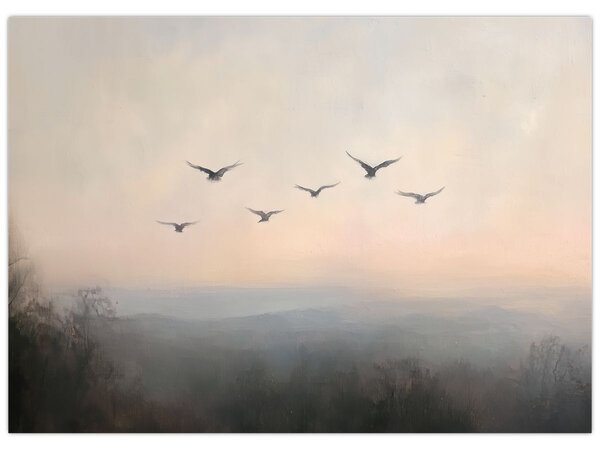 Obraz - Hejno ptáků (70x50 cm)